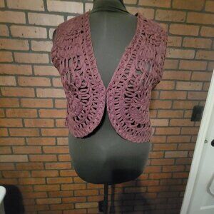 Vintage Sharon Young Brown Vest size Large Excellant used condition